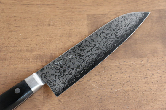 Seisuke VG10 8 Layer Damascus Migaki Finished Santoku 165mm Black Pakka wood Handle - Japanny - Best Japanese Knife