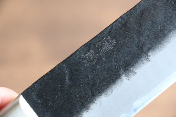 Seisuke Kuronashi Blue Super Nashiji Kurouchi Kiritsuke Gyuto 210mm Red Pakka wood Handle - Japanny - Best Japanese Knife