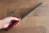 Seisuke Kuronashi Blue Super Nashiji Kurouchi Kiritsuke Gyuto 210mm Red Pakka wood Handle - Japanny - Best Japanese Knife