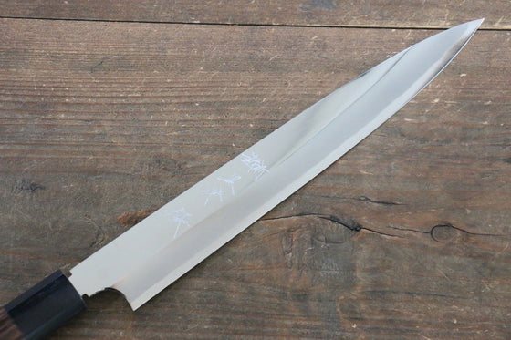 Yu Kurosaki Blue Steel No.2 Mirrored Finish Yanagiba  220mm Shitan Handle - Japanny - Best Japanese Knife