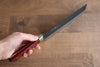 Seisuke Kuronashi Blue Super Nashiji Kurouchi Nakiri 165mm Red Pakka wood Handle - Japanny - Best Japanese Knife