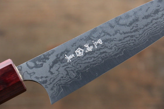 Makoto Kurosaki VG10 Damascus Petty-Utility 120mm American Cherry Handle - Japanny - Best Japanese Knife