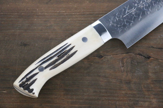 Takeshi Saji SRS13 Hammered Gyuto  240mm Cow Bone Handle - Japanny - Best Japanese Knife