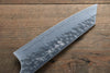 Yoshimi Kato Silver Steel No.3 Hammered Bunka  165mm with Brown Lacquered Handle - Japanny - Best Japanese Knife