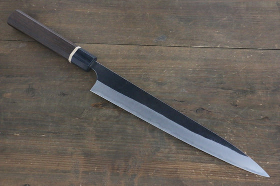 Yoshimi Kato Blue Super Clad Kurouchi Sujihiki Japanese Chef Knife 270mm Wenge Handle - Japanny - Best Japanese Knife