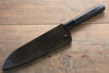 Yoshimi Kato R2/SG2 Damascus Bunka Japanese Knife 165mm with Black Lacquered Handle - Japanny - Best Japanese Knife