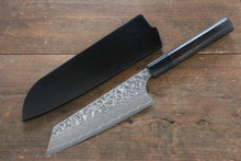 Yoshimi Kato SG2 Damascus Bunka 165mm with Black Lacquered Handle - Japanny - Best Japanese Knife