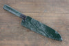 Sakai Takayuki VG10 33 Layer Damascus Hammered Santoku Japanese Knife 170mm Green Lacquered Handle with Sheath - Japanny - Best Japanese Knife