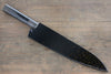 Sakai Takayuki VG10 33 Layer Damascus Hammered Gyuto  210mm Gold Lacquered Handle with Sheath - Japanny - Best Japanese Knife