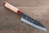 Yu Kurosaki Fujin Blue Super Hammered Santoku 165mm American Cherry Handle - Japanny - Best Japanese Knife