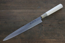  Sakai Takayuki [Left Handed] Kasumitogi White Steel Yanagiba Japanese Knife Magnolia Handle - Japanny - Best Japanese Knife