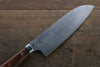 Nao Yamamoto Coreless Damascus Santoku 170mm Ironwood Handle - Japanny - Best Japanese Knife