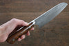 Nao Yamamoto Coreless Damascus Santoku 170mm Ironwood Handle - Japanny - Best Japanese Knife