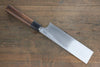 Hideo Kitaoka White Steel No.2 Damascus Kakugata Usuba  180mm Shitan Handle - Japanny - Best Japanese Knife