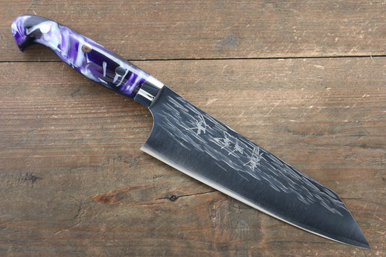 Yu Kurosaki Juhyo SPG2 Hammered Santoku  165mm Acrylic Handle - Japanny - Best Japanese Knife