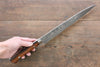 Takeshi Saji R2/SG2 Black Damascus Sujihiki Japanese Knife 240mm Ironwood Handle - Japanny - Best Japanese Knife