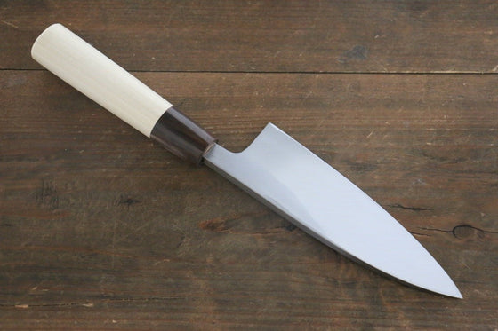 Sakai Takayuki Kasumitogi White Steel Fujitotsuru engraving Deba Japanese Knife 165mm - Japanny - Best Japanese Knife
