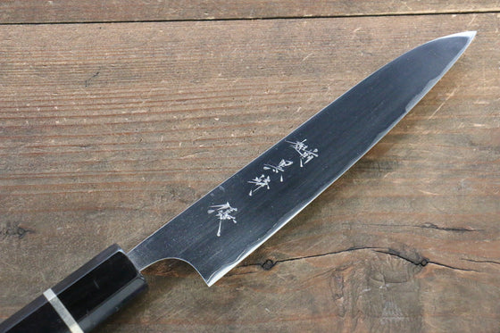 Yu Kurosaki R2/SG2 Mirrored Finish Petty-Utility  150mm with Ebony Wood Handle (ferrule: Water Buffalo Horn) - Japanny - Best Japanese Knife