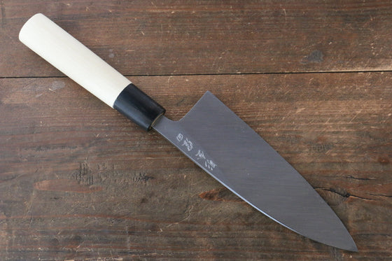 Sakai Takayuki Kasumitogi White Steel Asanoha engraving Deba - Japanny - Best Japanese Knife