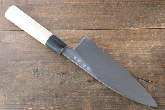 Sakai Takayuki Kasumitogi White Steel Koshitantan engraving Deba - Japanny - Best Japanese Knife