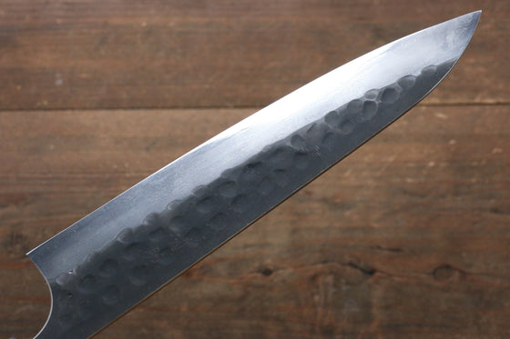[Left Handed] Seisuke Blue Steel No.2 Hammered Kurouchi Gyuto 210mm with Shitan Handle - Japanny - Best Japanese Knife