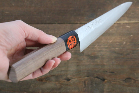 Shigeki Tanaka Silver Steel No.3 Nashiji Petty-Utility  150mm Walnut Handle - Japanny - Best Japanese Knife