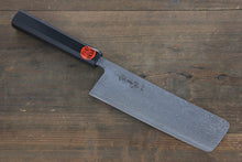  Shigeki Tanaka R2/SG2 Damascus Nakiri 165mm Ebony Wood Handle - Japanny - Best Japanese Knife