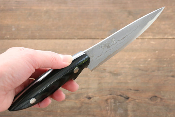 Kazuo Nomura White Steel No.2 Damascus Gyuto 120mm with Micarta Handle - Japanny - Best Japanese Knife