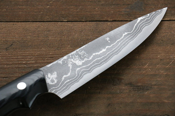 Kazuo Nomura White Steel No.2 Damascus Gyuto 120mm with Micarta Handle - Japanny - Best Japanese Knife