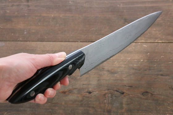 Kazuo Nomura White Steel No.2 Damascus Gyuto 210mm Micarta Handle - Japanny - Best Japanese Knife