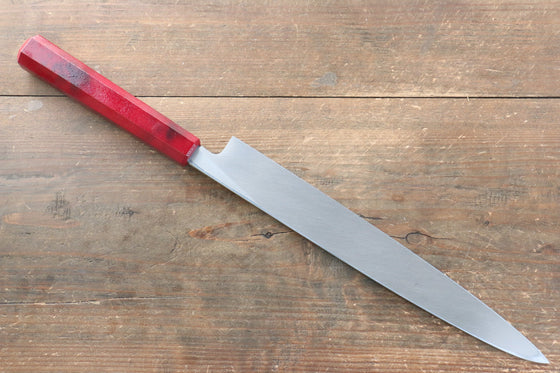 Sakai Takayuki Nanairo INOX Molybdenum Yanagiba 270mm ABS resin(Red tortoiseshell) Handle - Japanny - Best Japanese Knife
