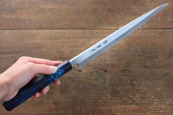 Sakai Takayuki Nanairo INOX Molybdenum Yanagiba 270mm ABS resin(Turquoise tortoiseshell) Handle - Japanny - Best Japanese Knife