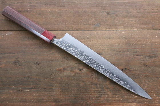 Yu Kurosaki Shizuku SPG2 Hammered Sujihiki Japanese Knife 240mm - Japanny - Best Japanese Knife