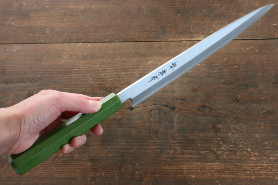 Sakai Takayuki Nanairo INOX Molybdenum Yanagiba  270mm ABS resin(Green pearl) Handle - Japanny - Best Japanese Knife