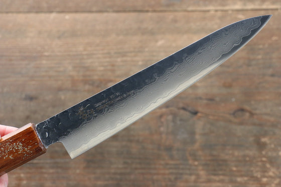 Sakai Takayuki VG10 33 Layer Damascus Petty-Utility Japanese Knife 150mm Live oak Lacquered (Seiren) Handle - Japanny - Best Japanese Knife