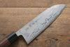 Kanetsune Blue Steel No.2 Damascus Santoku 165mm Shitan Handle - Japanny - Best Japanese Knife