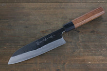  Yoshimi Kato Blue Super Clad Kurouchi Santoku Japanese Chef Knife 165mm Honduras Handle - Japanny - Best Japanese Knife