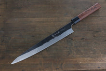  Yoshimi Kato Blue Super Clad Kurouchi Sujihiki Japanese Chef Knife 270mm Honduras Handle - Japanny - Best Japanese Knife
