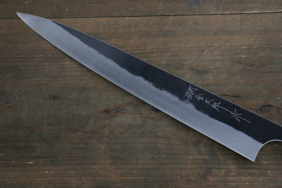 Yoshimi Kato Blue Super Clad Kurouchi Sujihiki Japanese Chef Knife 270mm Honduras Handle - Japanny - Best Japanese Knife