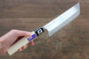 Kanetsune Blue Steel No.2 Migaki Finished Nakiri Japanese Knife 165mm Magnolia Handle - Japanny - Best Japanese Knife