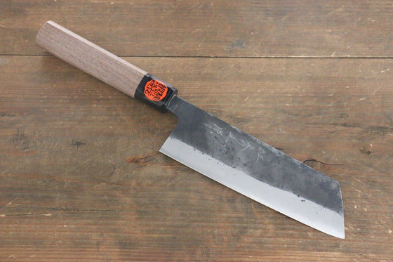 Shigeki Tanaka Blue Steel No.2 TEKKA Kurouchi Nakiri Japanese Chef Knife 165mm - Japanny - Best Japanese Knife