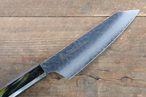 Sakai Takayuki VG10 33 Layer Damascus Kengata Santoku 160mm Live oak Lacquered (Saiu) Handle - Japanny - Best Japanese Knife