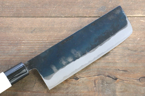 Kanetsune White Steel No.2 Kurouchi Nakiri 165mm Magnolia Handle - Japanny - Best Japanese Knife