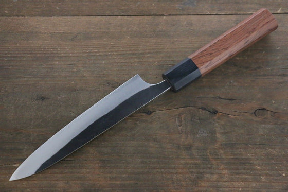 Yoshimi Kato Blue Super Clad Kurouchi Petty-Utility Japanese Chef Knife 150mm Honduras Handle - Japanny - Best Japanese Knife
