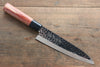 Kanetsune DSR-1K6 Hammered Gyuto Japanese Knife 180mm Red Pakka wood Handle - Japanny - Best Japanese Knife