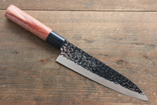  Kanetsune DSR-1K6 Hammered Gyuto  180mm Red Pakka wood Handle - Japanny - Best Japanese Knife