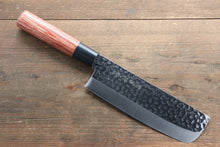  Kanetsune DSR-1K6 Hammered Nakiri Japanese Knife 165mm Red Pakka wood Handle - Japanny - Best Japanese Knife