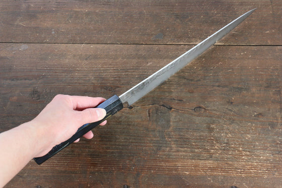 Sakai Takayuki VG10 33 Layer Damascus Sujihiki 240mm Live oak Lacquered (Saiseki) Handle - Japanny - Best Japanese Knife