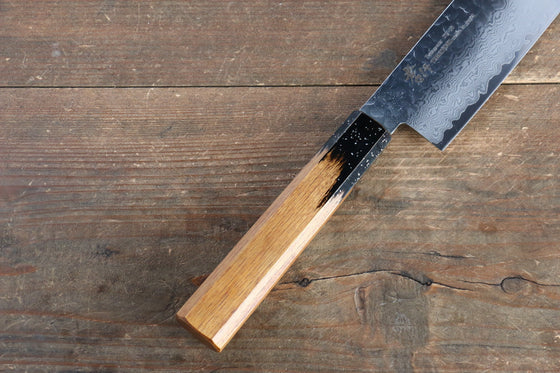 Sakai Takayuki VG10 33 Layer Damascus Nakiri 160mm Live oak Lacquered (Kokushin) Handle - Japanny - Best Japanese Knife
