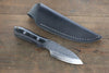 Takeshi Saji Blue Super Hunter Knife Japanese Knife 85mm Black Micarta Handle - Japanny - Best Japanese Knife
